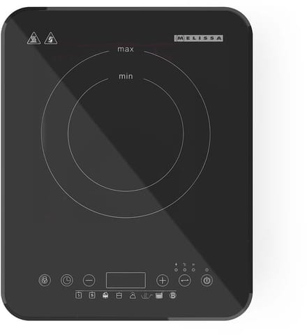 MELISSA Inductiekookplaat | 2000W, 10 vermogensstanden, kinderslot en oververhittingsbeveiliging | Zwart