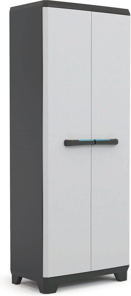 KETER Armoire de rangement utilitaire Linear - 68 x 39 x 173 cm - Noir et gris