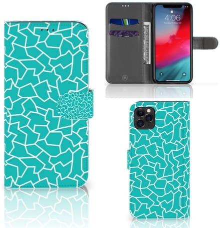 Apple iPhone 11 Pro Max Hoesje Cracks Blue
