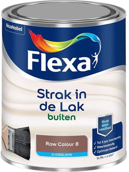 Flexa - Strak In De Lak Buitenlak Zijdeglans - Raw Colour 8 - Mengverf - 750 Ml