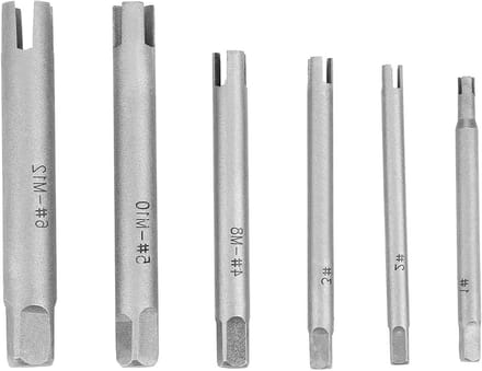 Set van 6 Tap Extractors voor het Verwijderen van Gebroken Schroefdraad en Stripped Taps
