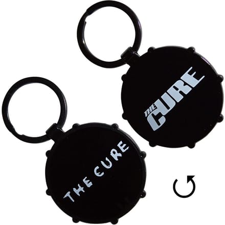 The Cure - Logos Drum Double Sided Sleutelhanger - Zwart