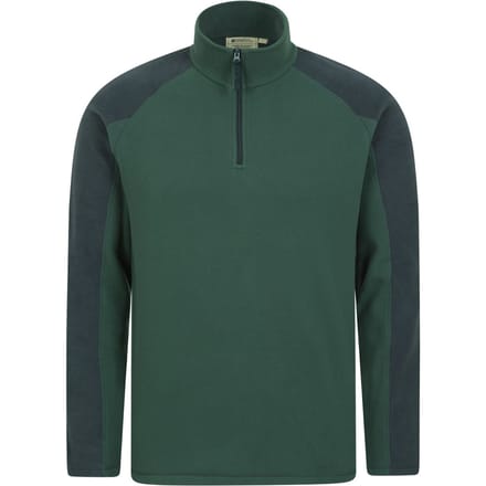 Mountain Warehouse Heren Ashbourne II Half Zip Fleece Top (Kaki Groen)
