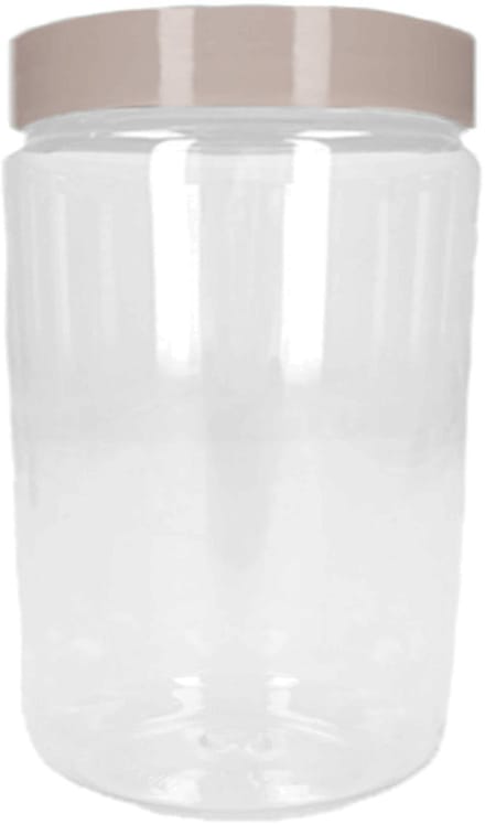 Forte Plastics Voorraadpot/bewaarpot - 1L - kunststof - beige - B10 x H17 cm