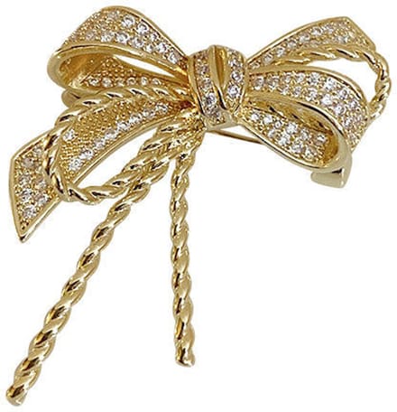 Strikbroche - Elegante Broche met Kristallen | Twinolo