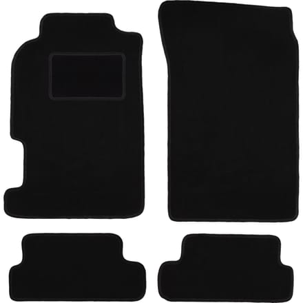 Zwarte velours vloermatten voor: Honda Prelude V coupé (1996-2001)