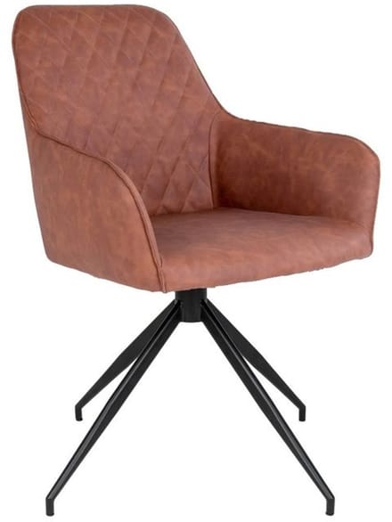 Eetkamerstoel Palma - Vintage bruin PU leder
