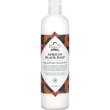 Nubian Heritage, Body Lotion, African Black Soap, 13 fl oz (384 ml) white