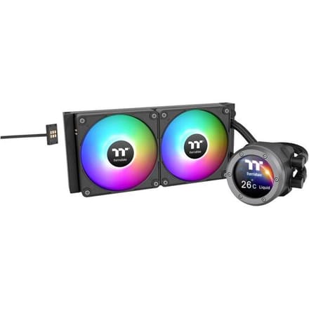 Thermaltake TH240 V2 Ultra EX ARGB Sync - AIO-Vloeistofkoeler - TFT-LCD-Scherm - 2x120mm - Zwart