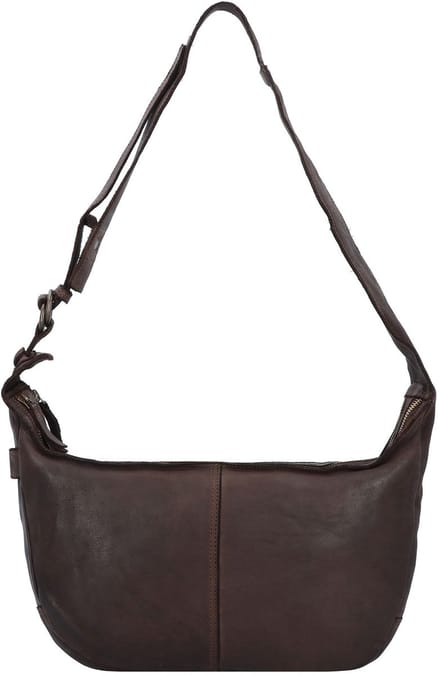 HAROLD'S Leren schoudertas Submarine Pouch Twin Brown donkerbruin
