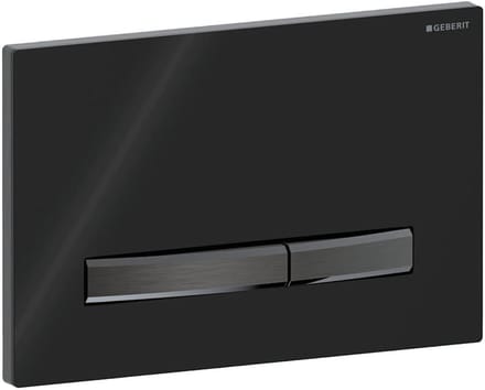 Geberit Sigma50 bedieningsplaat - 2-toets spoeling - vierkant - zwart chroom