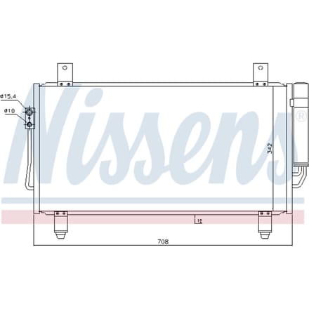 Condensator, airconditioning NISSENS 940435