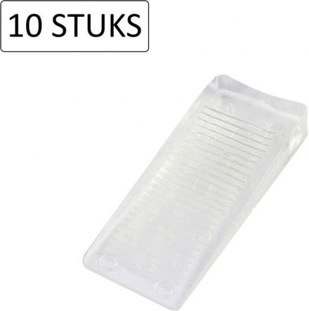 Benson Transparante deurwig - flexibel rubber - 16 mm - set van 10 stuks