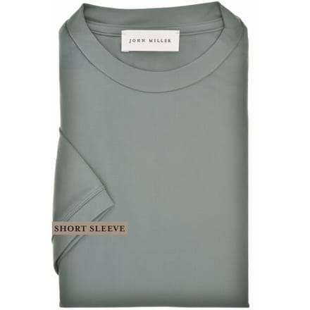 John Miller T-Shirt Casual Crew Neck Solid Color Hyperstretch Midden Grijs / male