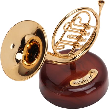 Franse Hoorn Ornament Klassiek Miniatuur Ontwerp Premium Duurzaam Kasteel in de Lucht Franse Hoorn Muziek beige