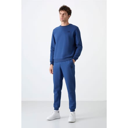 Heren Katoen-Polyester Fleece Sweatshirt en Broek Set
