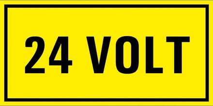 24 volt sticker 100 x 50 mm