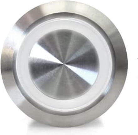 OTRONICÂ® Drukknop | aan-uit self lock | 5V LED Wit | RVS | 12mm