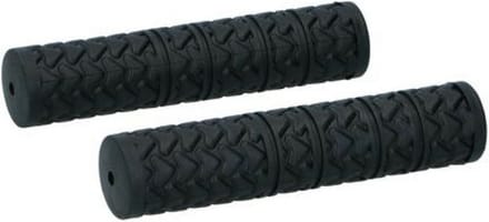 Dunlop Fiets handvatten - kunstleer/schuimrubber - zwart - 132x28 mm - universeel