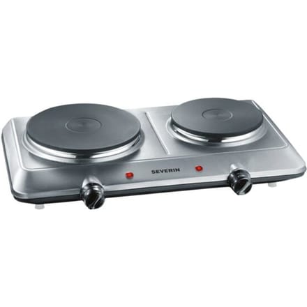 Severin DK 1014 1014 Dubbele kookplaat Controlelampje, Traploze temperatuurregeling