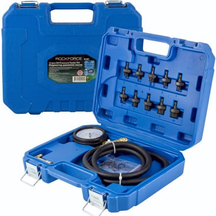 Rockforce RF-912G1 - Brandstoftester - Olie- en Benzinedruk - Schokbestendig - Inclusief Adapterset
