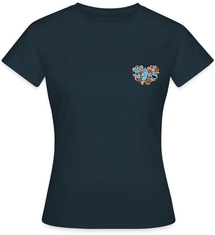 Sesamstraat Koekiemonster Hart T-Shirt Dames
