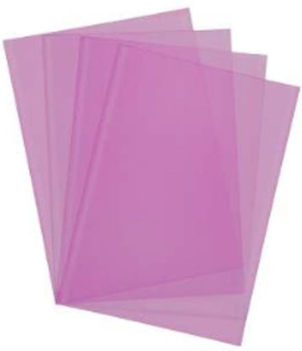 Schutbladen glass A4 -200 micron transparant / rood