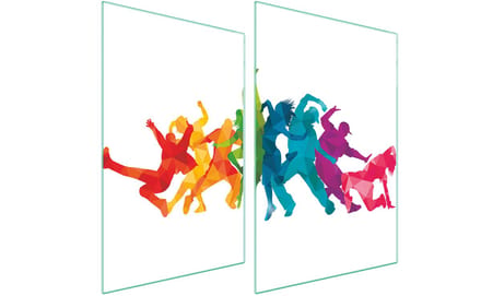 TMK ArtDeko Serie - Glazen Beschermplaat - Wit - 2x35x52 cm