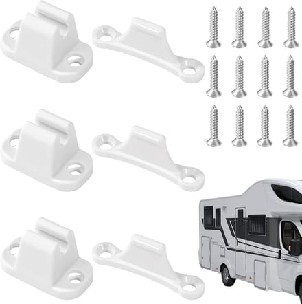 Kunststof Deurvanger voor Camper, Caravan en Boot - Wit, 3 Stuks