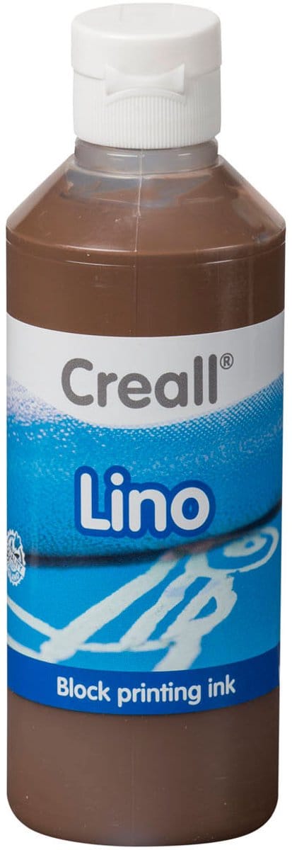 Creall acrylverf lino blokprint bruin 250ml - creatieve verf.
