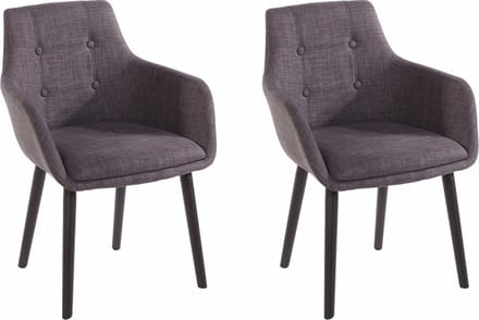 Bradford-Eetkamerstoelen - Set van 2 - Antraciet