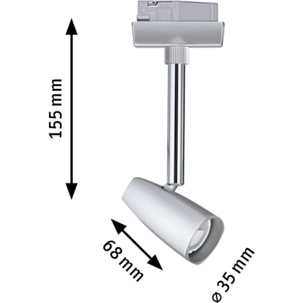 Paulmann Barelli 230V-railsysteem lamp URail GU10 10 W LED Chroom, Chroom (mat)
