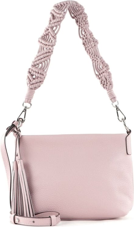 GIANNI CHIARINI Leren Schoudertas Africa Crossbody Bag Ninfea Roze