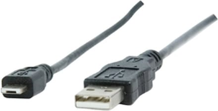 USB 2.0 kabel A mannelijk - micro A mannelijk zwart 1,80 m
