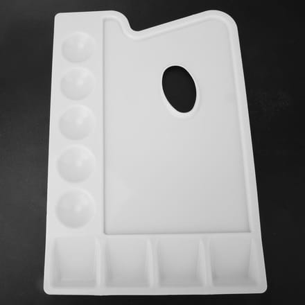 Plastic PVC Verdikking Rechthoek Olie Aquarel Palet Acrylverf Kleur Pan black