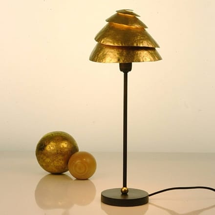 Holländer Opmerkelijke tafellamp SNAIL ONE - bruin-goud