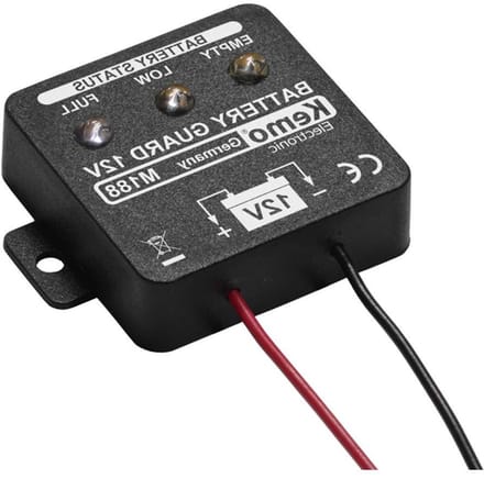 Accubewaker - Batterij indicator - Accu status controleren - 5-traps laadstatus weergave - 4 x 4 x 1.3 cm - Zwart