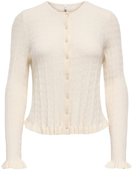 ONLY - ONLIBI LS O-NECK FRILL CARDI EX KNT - Meisjes - Cardigans