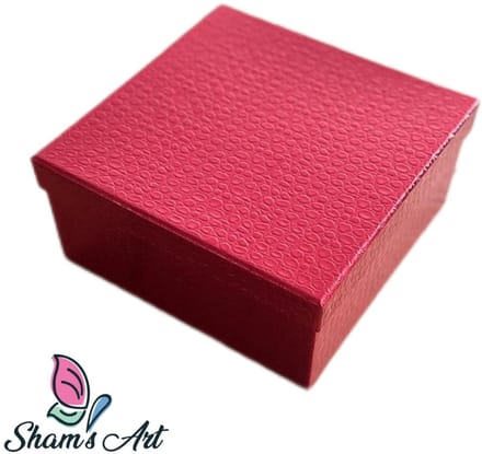 Luxe Doos met deksel - M: 22x22x10cm - Vierkant - Rood - Cadeaudoos - Geschenkdoos