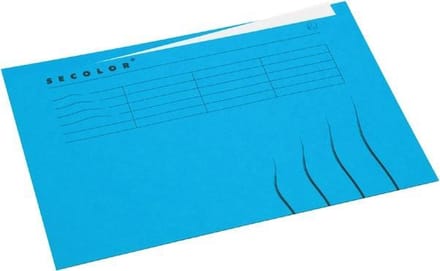 25 x Vouwmap Jalema Secolor A4 ongelijk blauw