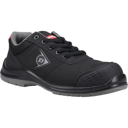 Dunlop First One Adv-Evo Lage Nubuck Veiligheidsschoenen voor Mannen Zwart/Rood