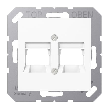 Jung AS500 Dubbele RJ45 Afdekking Platte Alpine Wit - A569-2NITTWW