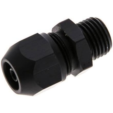 7x4mm & G1/4'' Aluminium Rechte Knelfitting Buitendraad 10bar Kunststof en Polyamide