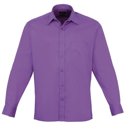 Premier Heren Premier Poplin Formeel Overhemd Met Lange Mouwen (Rijke Violet)