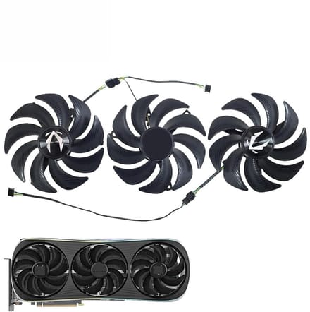 Grafische Kaart Ventilator - PC Koeler - Component Vervanging - 4 Pin Connector - 3 Stuks Set - Zwart