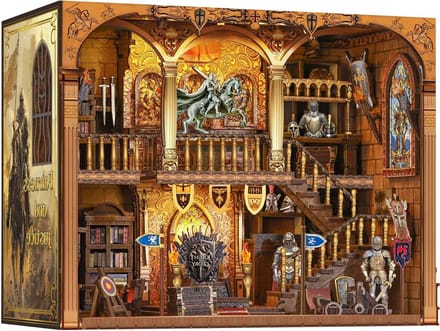 Boekhoekset - Houten Puzzel - Model Bouwen - Met Ledverlichting - Groot Formaat - Bruin Beige