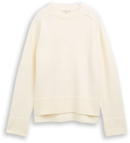 Tom Tailor - Losvallende gebreide trui - Maat L - Whisper White