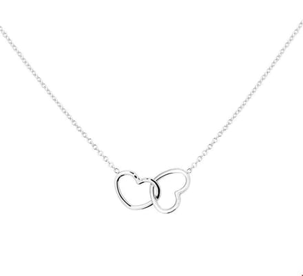Zilver Gerhodineerde Collier hart 1 1326172