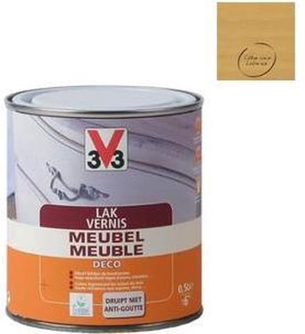 V33 Meubellak Midden Eik Zijdeglans 500ml