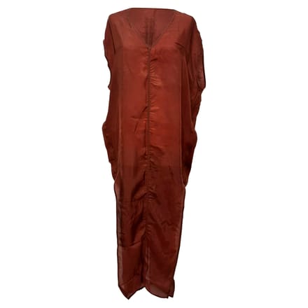 Rick Owens Arrowhead maxi-jurk in bruin cupro